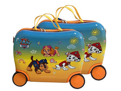 Nickelodeon Kinderfahrkoffer und Rutscher Paw Patrol – Gelb (Klein)