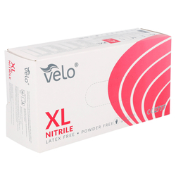 VELO NITRILE BLUE XL Chirurgické nitrilové rukavice bez púdru, modré, 100 ks