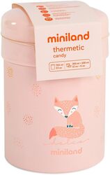 Miniland Dolce Termoska na jedlo s 2 hermetickými nádobami, 700 ml, ružová