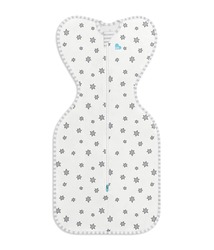 Love To Dream Swaddle UP - Größe S - weiß, Sterne STAGE1 - 0,2 TOG Original