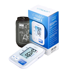 VITAMMY SMART 2 Automatisches Oberarm-Blutdruckmessgerät (Arrhythmieerkennung, Speicher 2× 60)