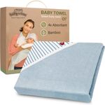 BabyToLove Bambus-Handtuch mit Kapuze für Babys und Kinder – blaue Streifen