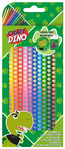 Kids Euroswan Sada 12 barevných tužek + struhadlo + guma, Crazy Dino