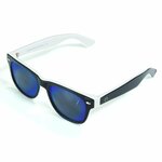 Visiomed France Miami Beach, Sonnenbrille, polarisiert, schwarz mit blauen Gläsern
