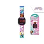 Kids Euroswan Digitální LED hodinky - Gabby&#039;s Dollhouse