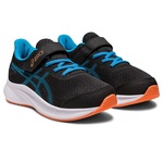 Asics Patriot 13 PS Kinderlaufschuhe, Schwarz/Blau/Orange, Gr 33