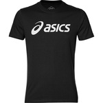 Asics Herren-Kurzarm-T-Shirt mit großem Logo, Schwarz, Größe L. XL