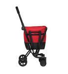 Playmarket EASY GO, nákupný košík na kolieskach, červená/čierna