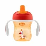 Chicco Auslaufsicherer Becher mit hartem Mundstück von 6 m, 200 ml, Orange