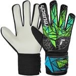 Reusch Attrakt Starter Solid Junior Kinder-Torwarthandschuhe, Schwarz/Grün, Gr 6