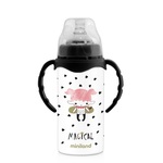 Miniland Edelstahl-Thermoskanne mit Magical-Sauger, 240 ml, schwarz und weiß