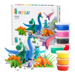 HEY CLAY Dinos Modelliermasse Set, Dinosaurier